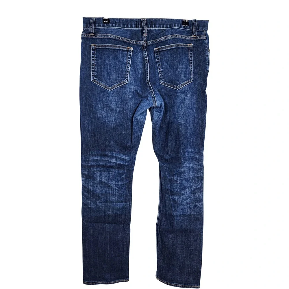 J Crew Mercantile Flex Jeans 34x30 Men Slim Straight Dark Wash Stretch W34 Blue